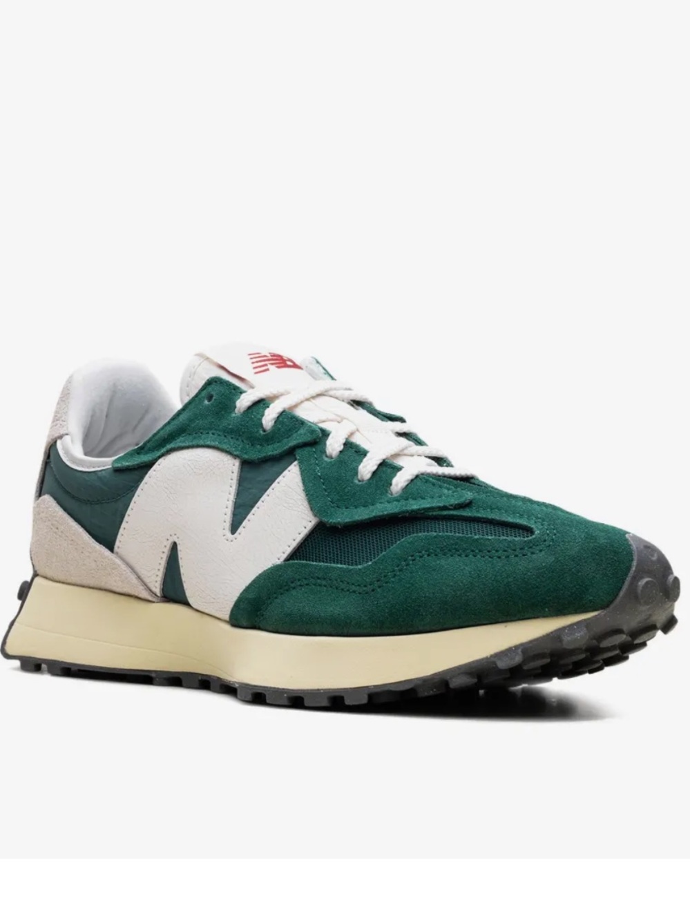 NEW BALANCE 327 GREEN AND WHITE ATHLETIC SHOES SNEAKERS HUNTER UNISEX